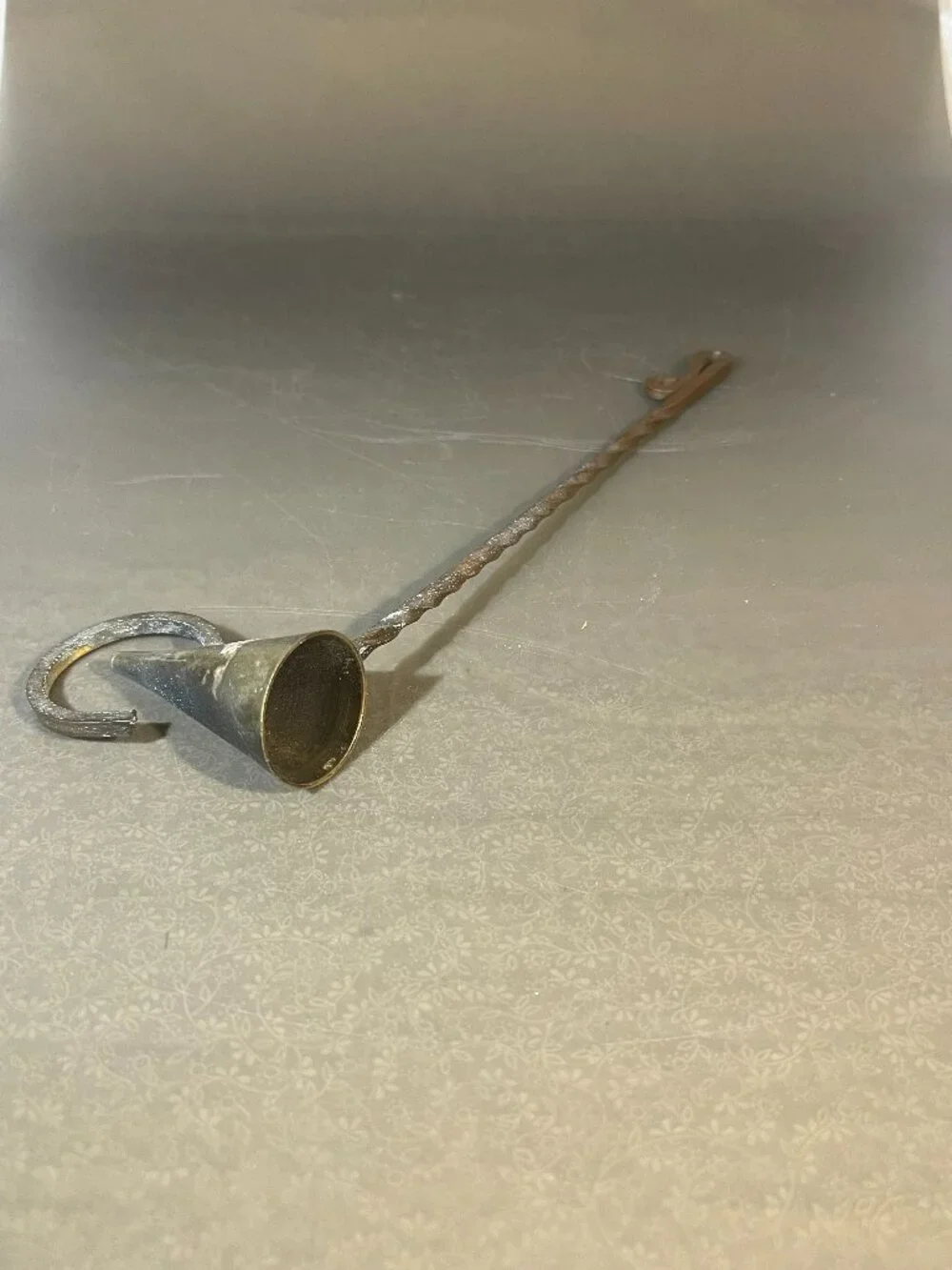Vintage Brass Candle Snuffer Twisted Handle 10